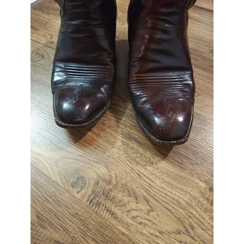 Lucchese San Antonio 2083ZZ Cowboy Boots Size 8D Goatskin Leather Seville Style